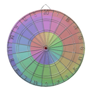 Colourful Dartboard Spectrum Rainbow Pastel