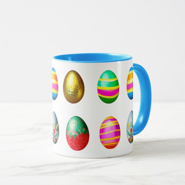 Colourful Decorated  Easter Eggs  Mug (Front Right)