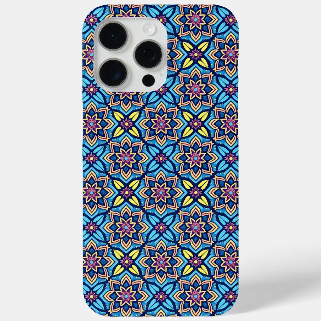 Colourful Decorative Floral Pattern Case-Mate iPhone Case (Back)