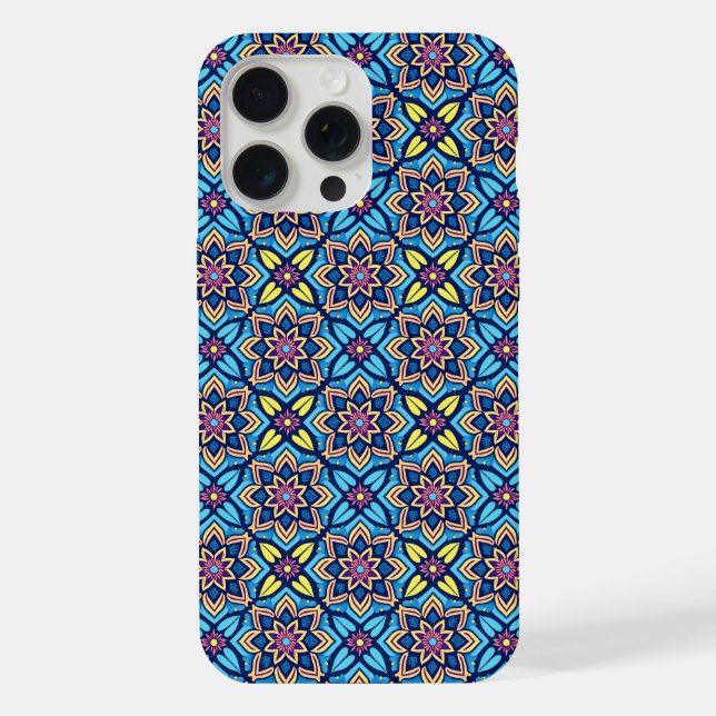 Colourful Decorative Floral Pattern iPhone Case (Back)