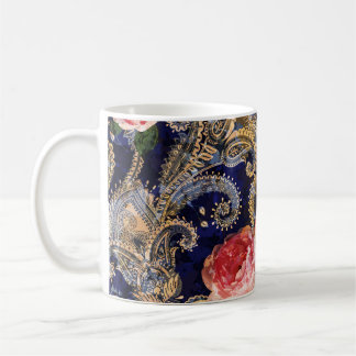 Colourful Decorative Flowers Batik Coffee Mug