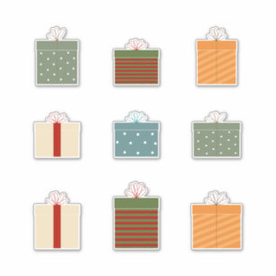 Colourful Decorative Patterns Christmas Presents