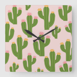 Colourful decorative square clock