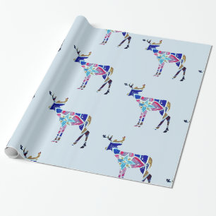 Colourful Deer Glossy Wrapping Paper, Wrapping Paper
