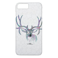 Colourful Deer Illustration With Big Horns