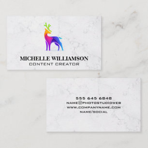 Colourful Deer Logo Business Card