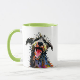 Colourful Deerhound Art   Vibrant Dog Breed Design Mug