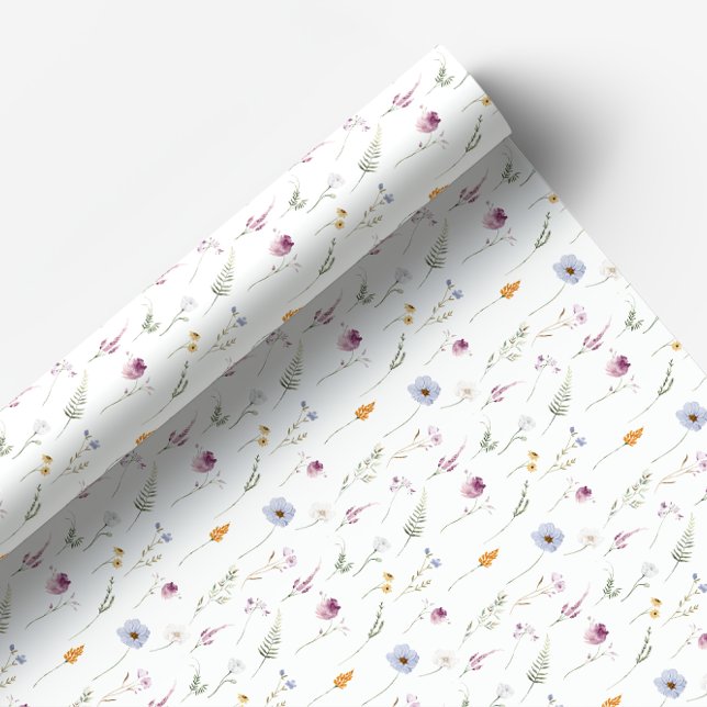 Colourful delicate wildflower gift wrapping paper (Creator Uploaded)