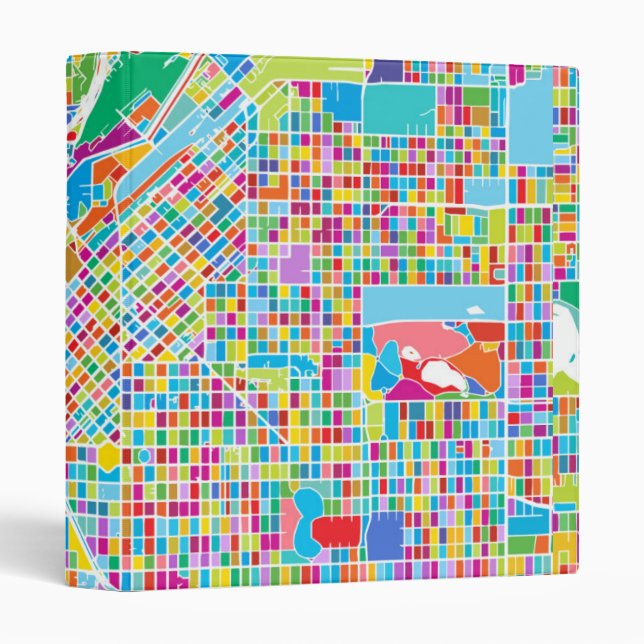 Colourful Denver Map Binder (Front/Spine)