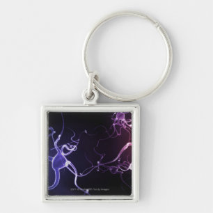 Colourful depiction of neurons keychain