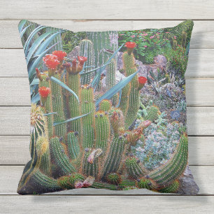 Colourful Desert Botanical Garden Outdoor Pillow. Pillow