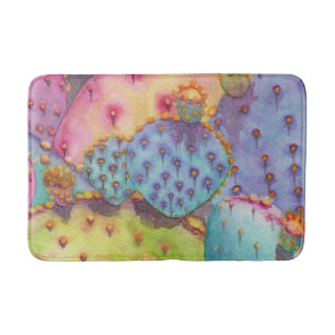 Colourful Desert Cactus Bath Mat 2 Sizes