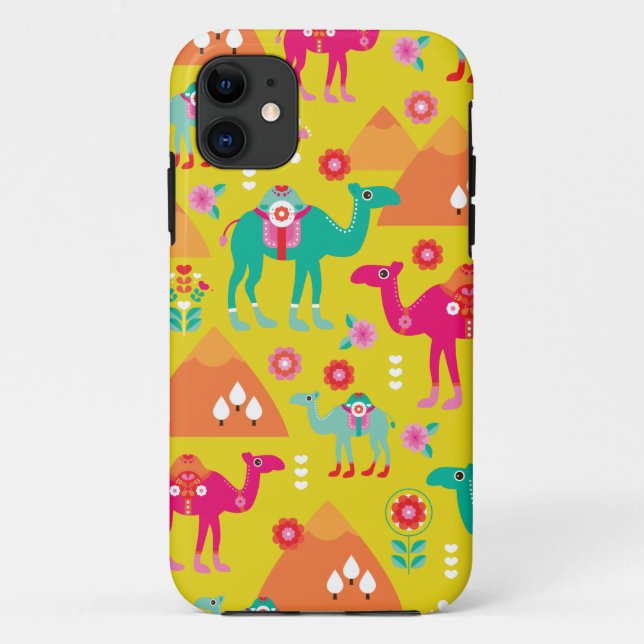 Colourful desert camel egypt peramide Case-Mate iPhone case (Back)