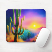 Colourful desert sunset 
