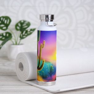 Colourful desert sunset  water bottle