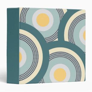 Colourful design circles and polka dots decoration binder