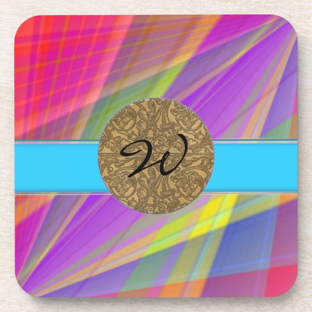 Colourful Design Cork Coasters Template (Front)