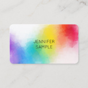 Colourful Design Elegant Template Modern Trendy Business Card