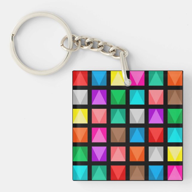 Colourful design keychain (Front)