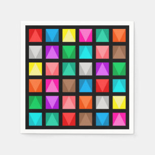Colourful design napkin