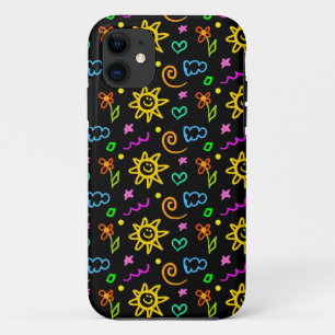 Colourful design of background for kids iPhone 11 case