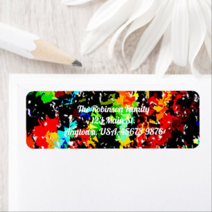 Colourful Design Return Address Label