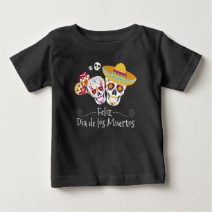 Colourful Dia de Muertos Party   Sleeve Shirt