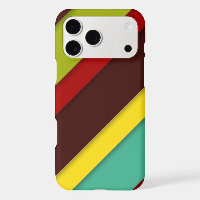 Colourful Diagonal Lines iPhone Case – Modern  (Back)
