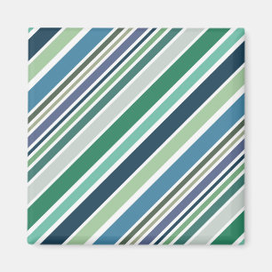 Colourful diagonal stripes design magnet