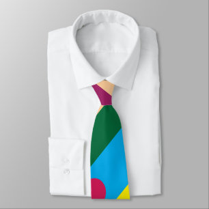 Colourful Diagonal Stripes Modern Tie