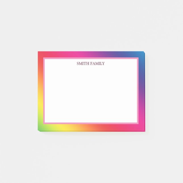 Colourful Diagonal Stripes Retro Post-it Notes (Front)
