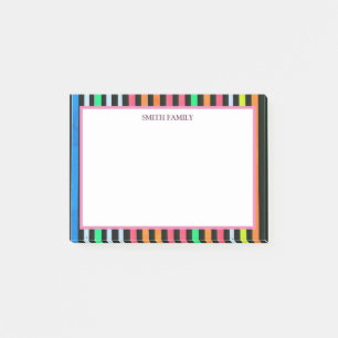 Colourful Diagonal Stripes Retro Post-it Notes
