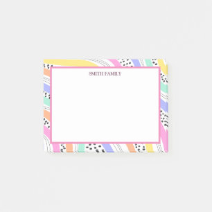 Colourful Diagonal Stripes Retro Post-it Notes