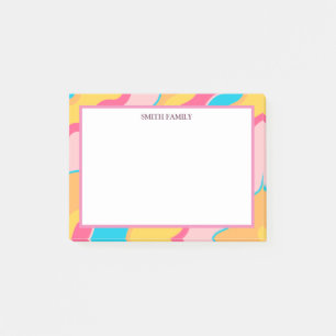 Colourful Diagonal Stripes Retro Post-it Notes