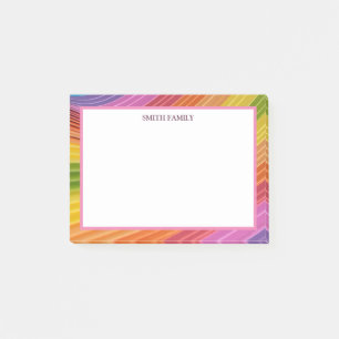 Colourful Diagonal Stripes Retro Post-it Notes