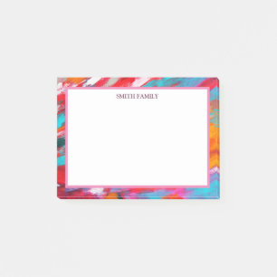 Colourful Diagonal Stripes Retro Post-it Notes