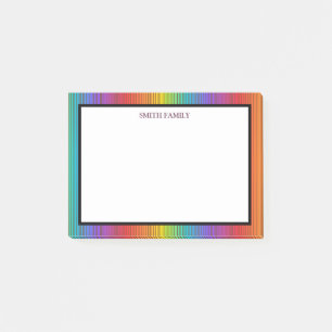 Colourful Diagonal Stripes Retro Post-it Notes