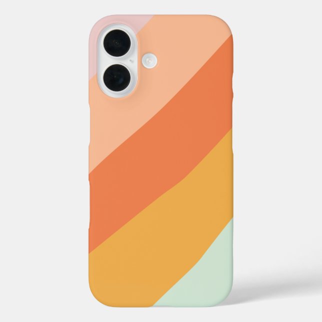 Colourful Diagonal Stripes Retro Sweet Candy Paste Case-Mate iPhone Case (Back)