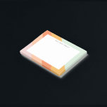 Colourful Diagonal Stripes Retro Sweet Candy Paste Post-it Notes<br><div class="desc">A fun retro geometric diagonal stripes graphic design in a cute colour palette of orange,  yellow,  peach,  coral,  pastel pink and mint green,  personalized with name or wording of your choosing.</div>