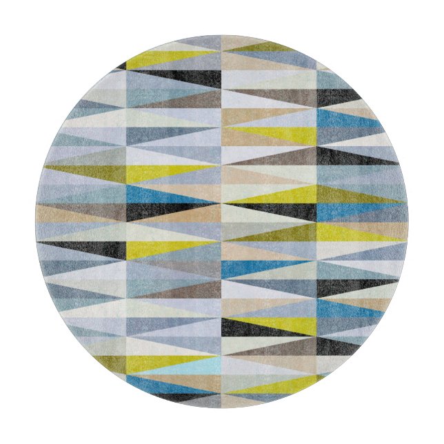 Colourful Diamond Floor Tiles Texture Cutting Board (Front)