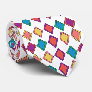 Colourful Diamond Geometric Pattern Tie