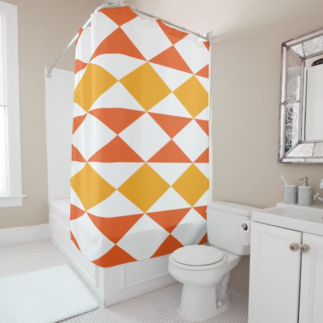 Colourful Diamond Modern Geometric Stripes Pattern (In Situ)