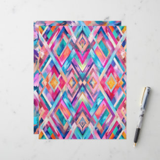 Colourful diamond pattern abstract scrapbook paper