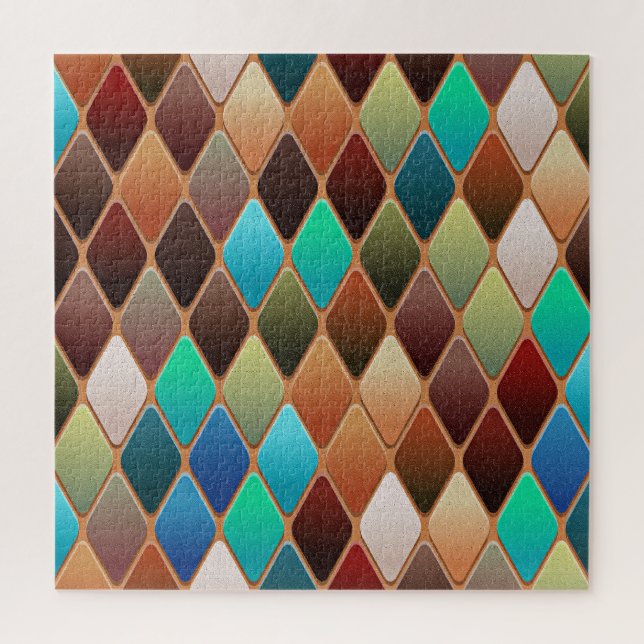 Colourful Diamond Pattern Jigsaw Puzzle (Vertical)