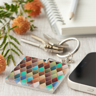 Colourful Diamond Pattern Keychain