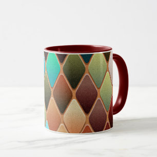 Colourful Diamond Pattern Mug