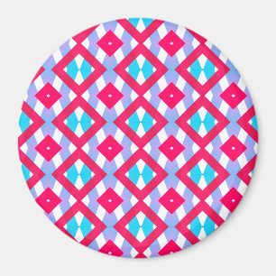 Colourful diamond pink/blue/purple magnet