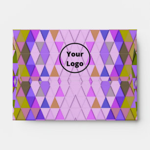 Colourful diamonds and triangles pattern envelope