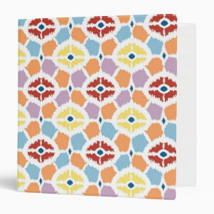 Colourful diamonds ikat geometric binder