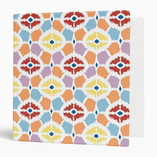 Colourful diamonds ikat geometric binder (Front/Inside)